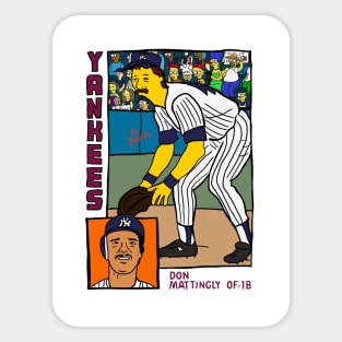 Homer at the Bat DON MATTINGLY Simpsons Parody YANKEES Baseball Card Sticker